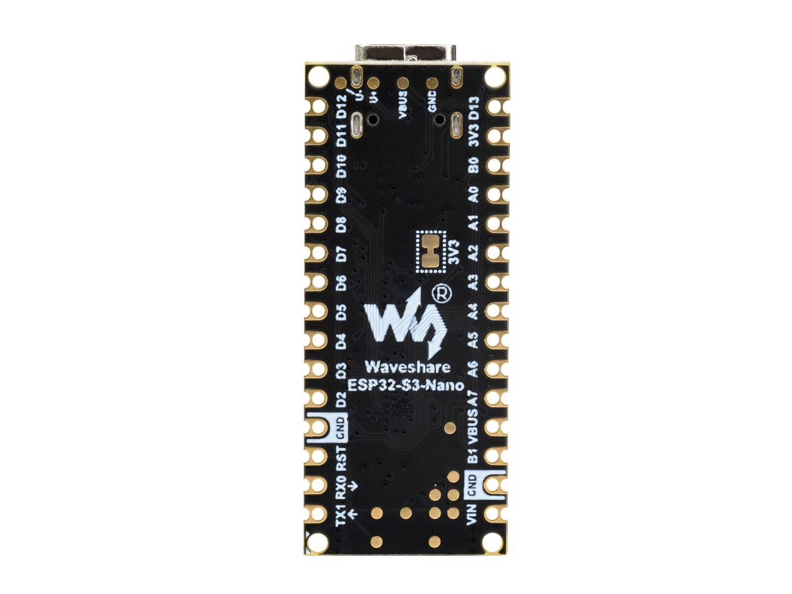 Waveshare ESP32-S3 Nano Entwicklungsboard, Wifi, Bluetooth, 8MB PSRAM, 16MB Flash - Auswahl: ohne Header