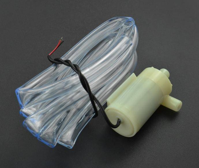 DFRobot Amphibische Horizontale Tauchpumpe, 3-6V DC, 150-370mA, 80-100L/H, IP68, für 5mm Schlauch