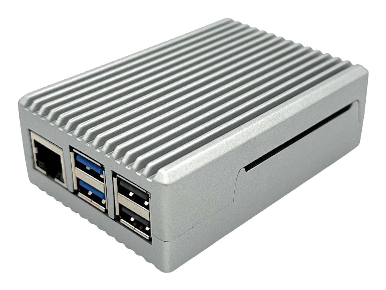 Full Armor Gehäuse für Raspberry Pi 5, silber