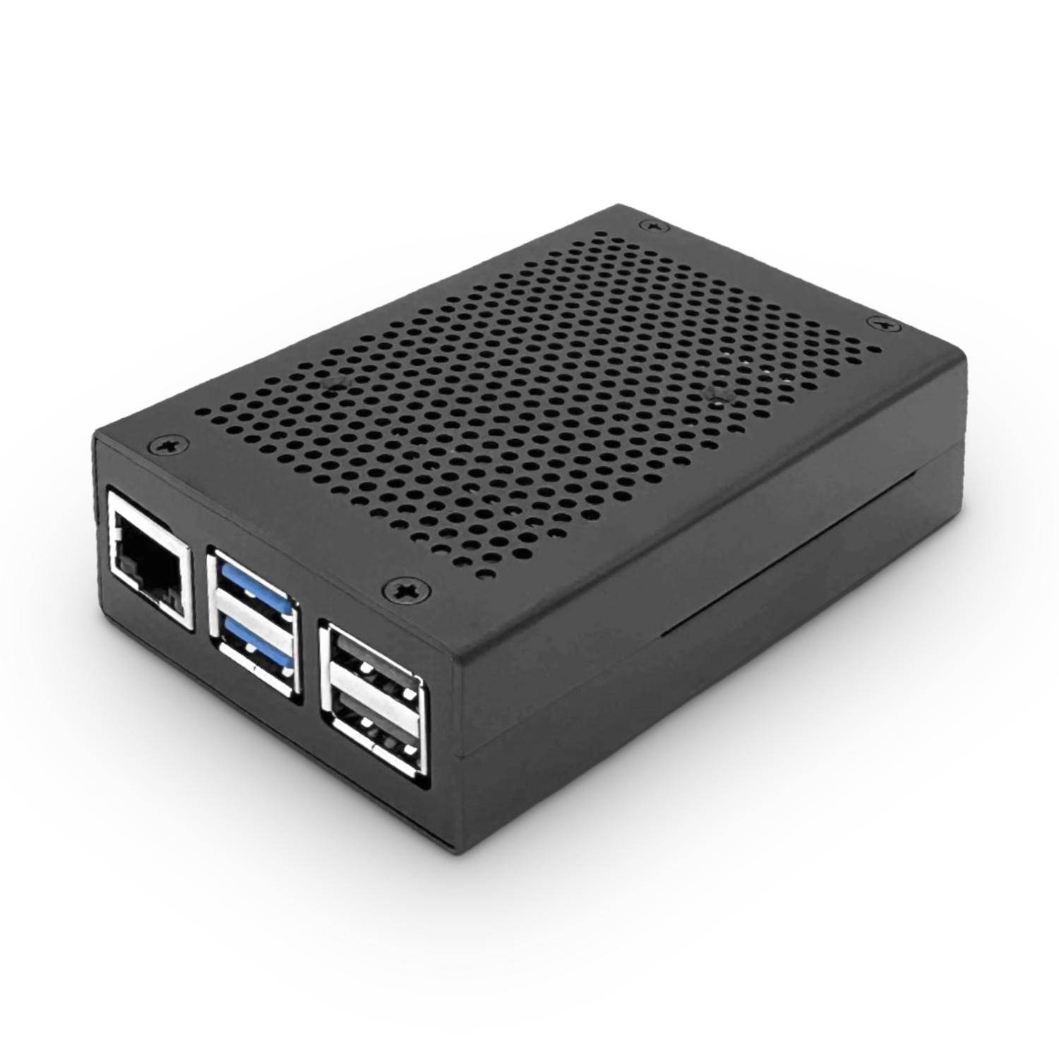 Aluminium Gehäuse für Raspberry Pi 5, schwarz