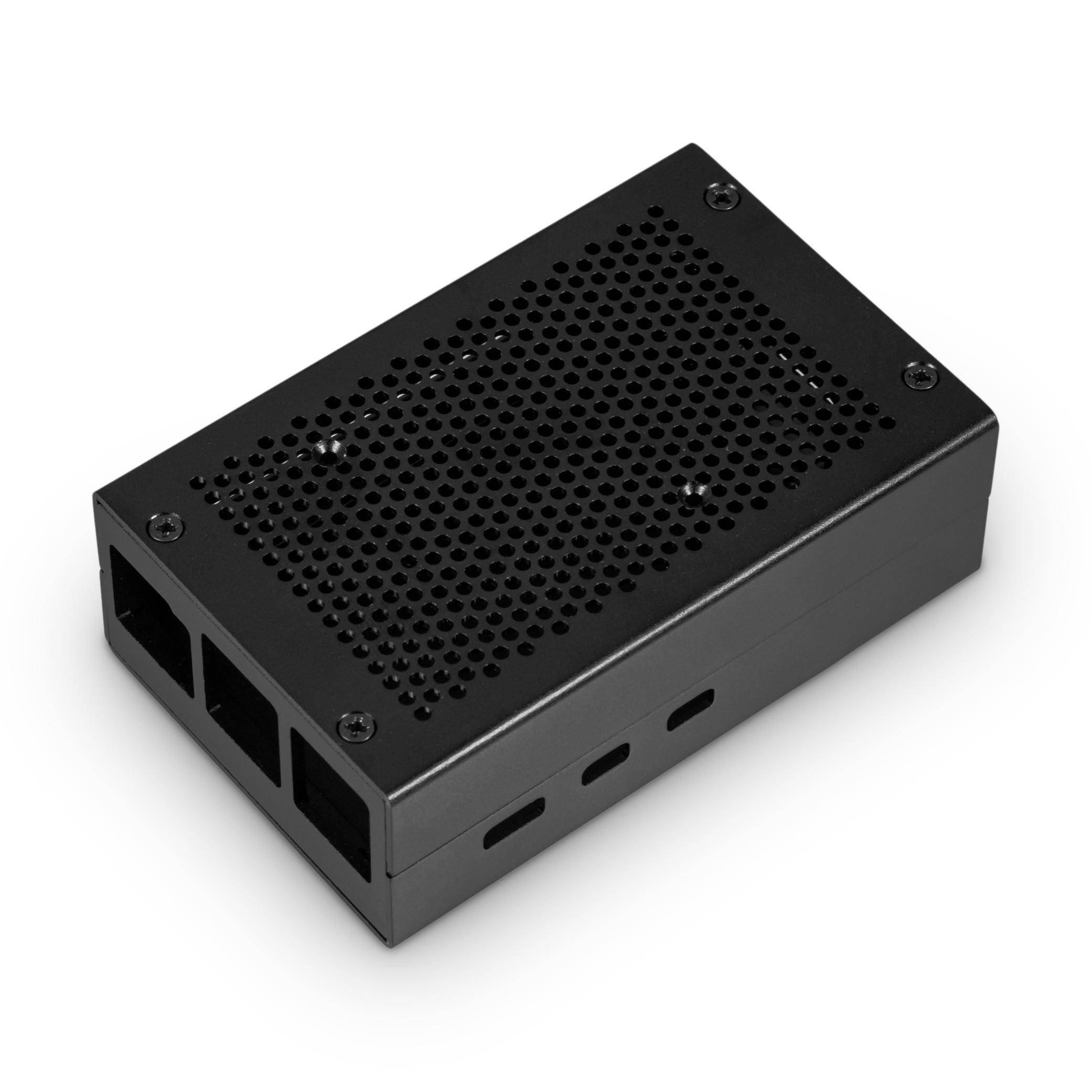 Aluminium Gehäuse für Raspberry Pi 5, schwarz