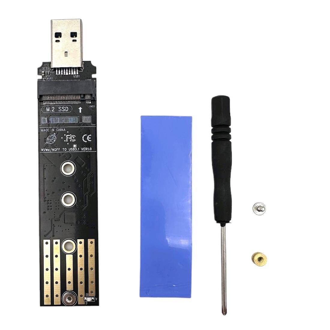 Combo SSD Konverter / Adapter, M.2 NVMe oder SATA, USB 3.2