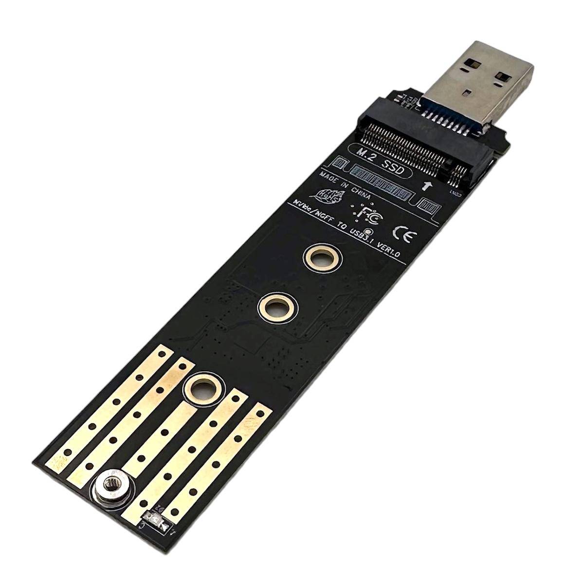 Combo SSD Konverter / Adapter, M.2 NVMe oder SATA, USB 3.2