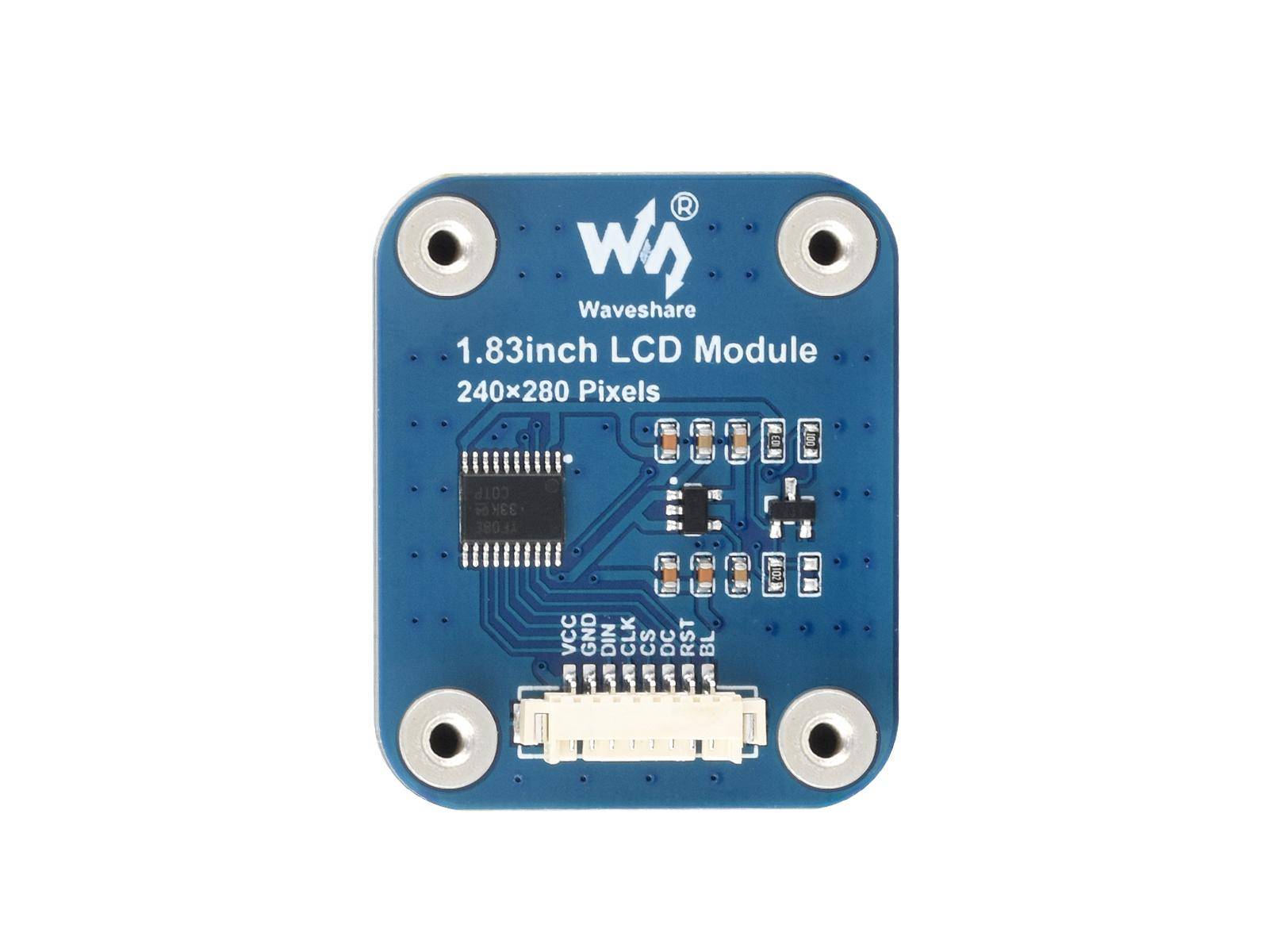 Waveshare 1.83 Zoll LCD Display Modul, 240x280, SPI, IPS Panel, 65K Farben, für Raspberry Pi