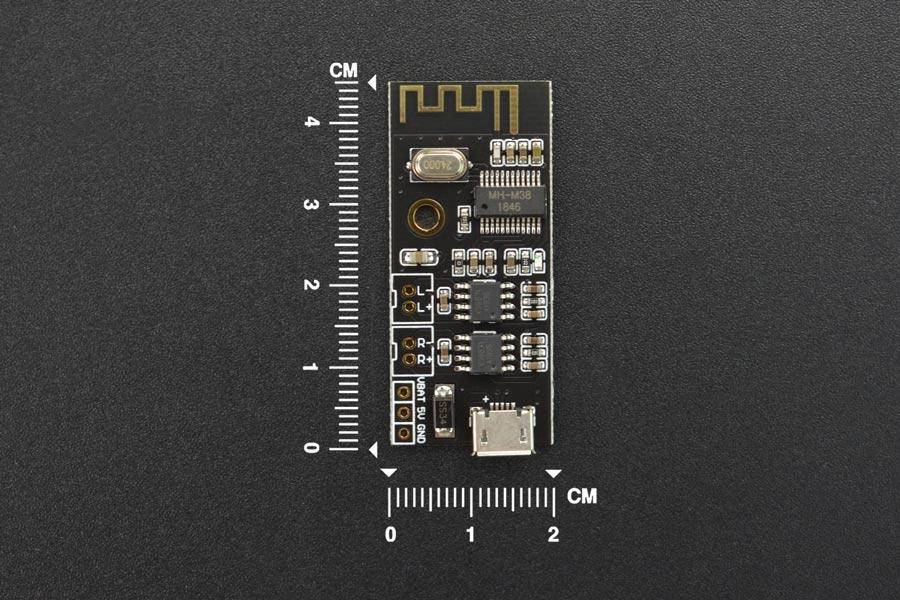 DFRobot Bluetooth 4.2 Audio-Empfängerplatine, Dualer 5W-Verstärker, 15m Reichweite, WAV, 3,7-5V