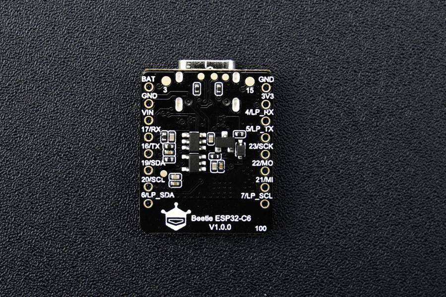 DFRobot Beetle ESP32 C6, WiFi 6, Bluetooth 5, Zigbee 3.0, Thread, RISC-V, 13 IO-Ports, 3.3V