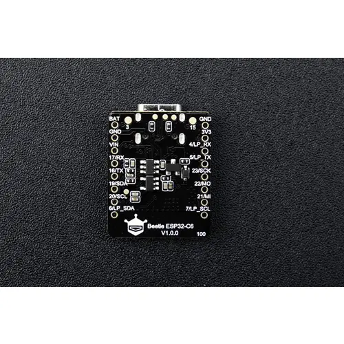 DFRobot Beetle ESP32 C6, WiFi 6, Bluetooth 5, Zigbee 3.0, Thread, RISC-V, 13 IO-Ports, 3.3V DFRobot Beetle ESP32 C6, WiFi 6, Bluetooth 5, Zigbee 3.0, Thread, RISC-V, 13 IO-Ports, 3.3V