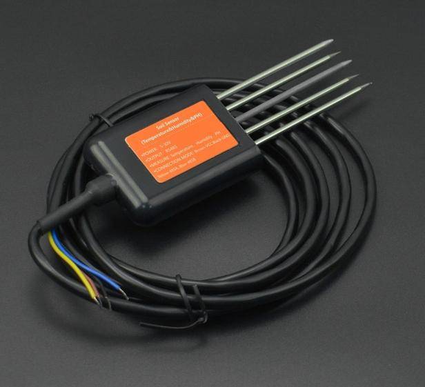 DFRobot RS485 MODBUS-RTU Bodensensor, pH, Temperatur, Feuchtigkeit, IP68, Epoxyharz legiert, 5-30V