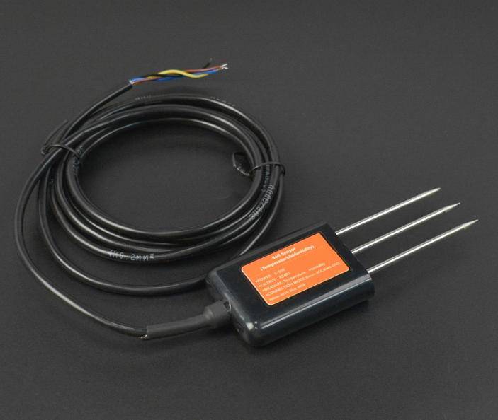 DFRobot RS485 MODBUS-RTU Bodensensor für Temperatur und Feuchtigkeit, Edelstahlsonde, IP68, 5-30V