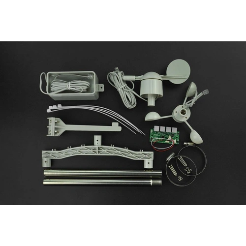 DFRobot Wetterstation-Kit, Anemometer, Windfahne, Regenmesser, serielle Kommunikation, 5V DFRobot Wetterstation-Kit, Anemometer, Windfahne, Regenmesser, serielle Kommunikation, 5V