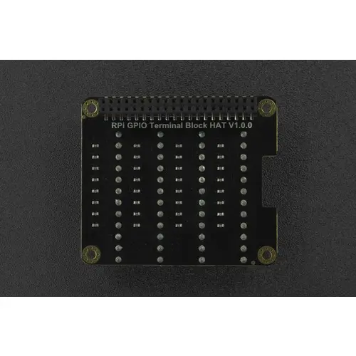 DFRobot Raspberry Pi 4B GPIO Terminal Block HAT, 28 GPIO, 4x 3.3V, 4x 5V, 12x GND, 32 LEDs DFRobot Raspberry Pi 4B GPIO Terminal Block HAT, 28 GPIO, 4x 3.3V, 4x 5V, 12x GND, 32 LEDs
