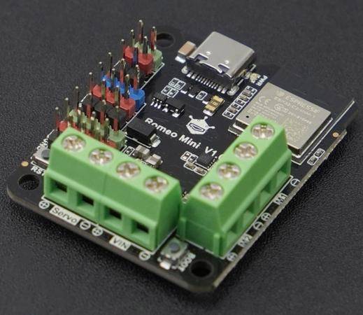 DFRobot Romeo ESP32C3 Roboter Steuerungsplatine, WiFi, Bluetooth, IO Analog/Digital, UART, I2C