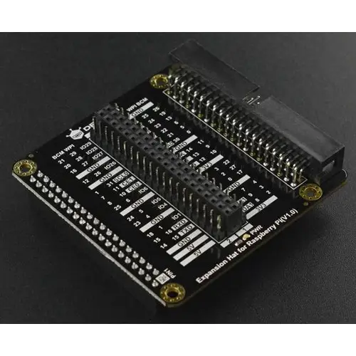 DFRobot IO Expansion Hat für Raspberry Pi 5/4/400/3, 40PIN GPIO Vergleichssiebdrucke, BCM / WPI Code DFRobot IO Expansion Hat für Raspberry Pi 5/4/400/3, 40PIN GPIO Vergleichssiebdrucke, BCM / WPI Code