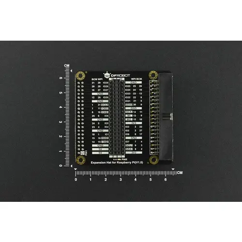 DFRobot IO Expansion Hat für Raspberry Pi 5/4/400/3, 40PIN GPIO Vergleichssiebdrucke, BCM / WPI Code DFRobot IO Expansion Hat für Raspberry Pi 5/4/400/3, 40PIN GPIO Vergleichssiebdrucke, BCM / WPI Code
