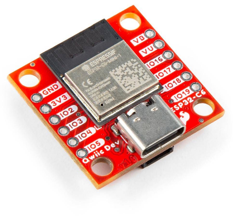 SparkFun ESP32-C6 Qwiic Pocket Dev Board, RISC-V, WiFi 6, Bluetooth 5.3, Zigbee, 4 MB Flash