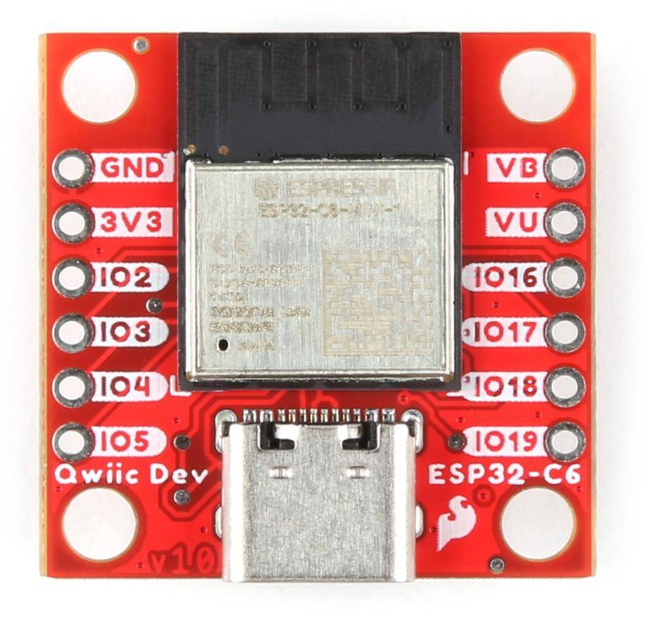 SparkFun ESP32-C6 Qwiic Pocket Dev Board, RISC-V, WiFi 6, Bluetooth 5.3, Zigbee, 4 MB Flash