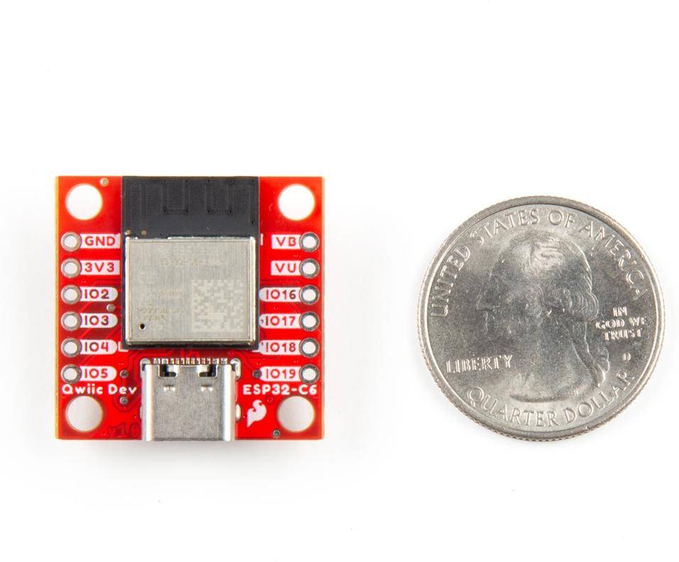 SparkFun ESP32-C6 Qwiic Pocket Dev Board, RISC-V, WiFi 6, Bluetooth 5.3, Zigbee, 4 MB Flash