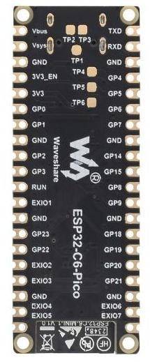 Waveshare ESP32-C6 Pico RISC-V 32-Bit Single-Core 160MHz, WiFi 6, BT5, Zigbee 3, Thread, ohne Header