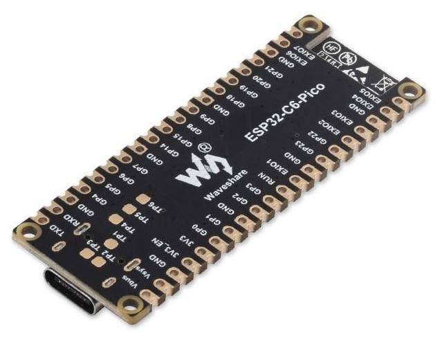 Waveshare ESP32-C6 Pico RISC-V 32-Bit Single-Core 160MHz, WiFi 6, BT5, Zigbee 3, Thread, ohne Header