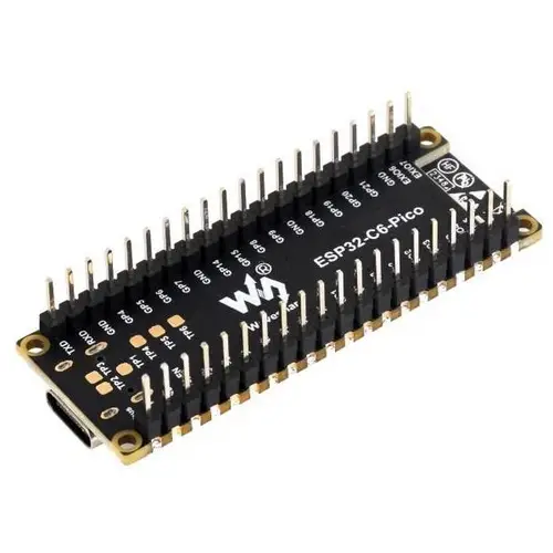 Waveshare ESP32-C6-MINI, RISC-V 32-Bit Single-Core 160MHz, WiFi 6, BT5, Zigbee 3, Thread, mit Header Waveshare ESP32-C6-MINI, RISC-V 32-Bit Single-Core 160MHz, WiFi 6, BT5, Zigbee 3, Thread, mit Header