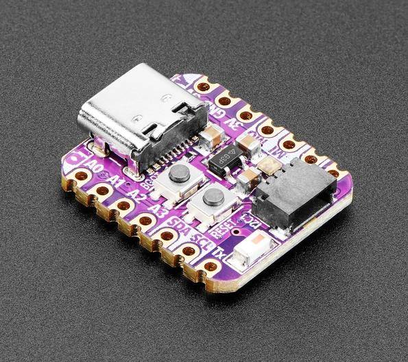 Adafruit QT Py ESP32-S3, WiFi/BLE Dev Board, Dual 240 MHz, I2C/GPIO, 8MB Flash, STEMMA QT, RGB LED