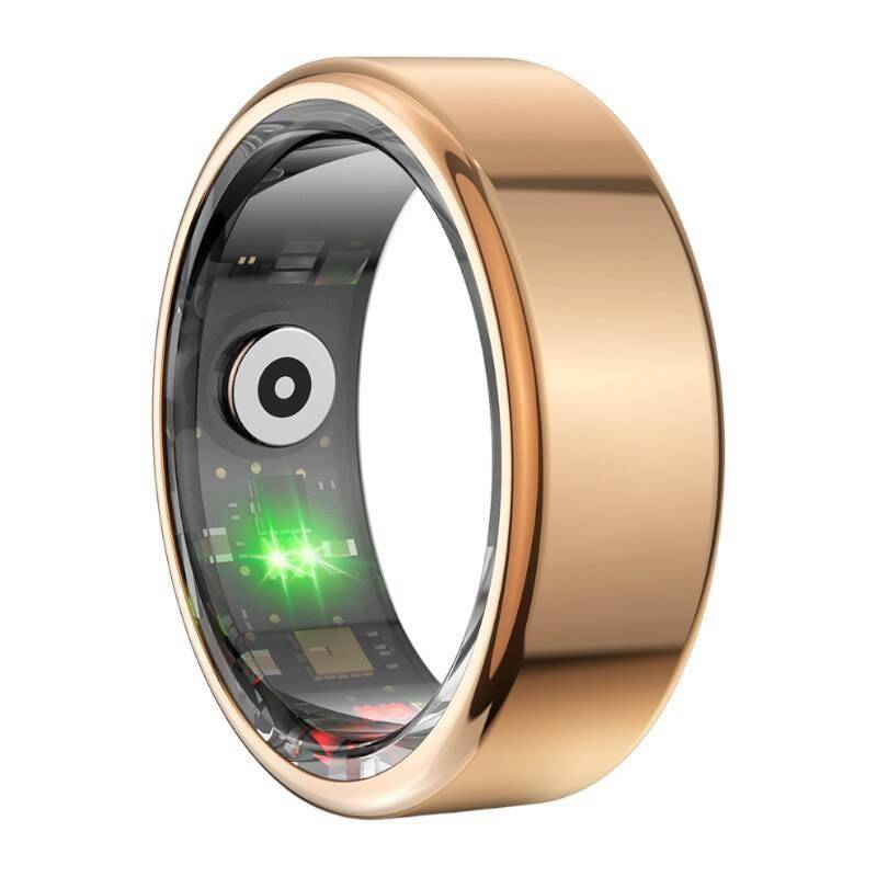 Colmi R02 Smart Ring, überwacht Herzfrequenz, Schlaf & Blutsauerstoff, Schrittzähler, IP68 - Farbe: gold - Größe: 12