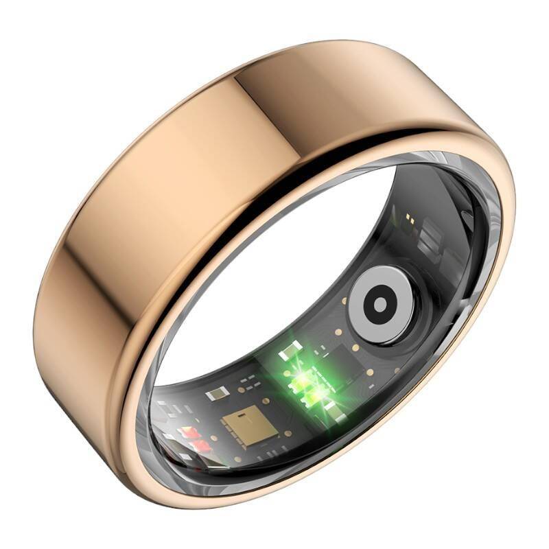 Colmi R02 Smart Ring, überwacht Herzfrequenz, Schlaf & Blutsauerstoff, Schrittzähler, IP68 - Farbe: gold - Größe: 11