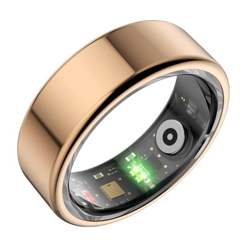 Colmi R02 Smart Ring, überwacht Herzfrequenz, Schlaf & Blutsauerstoff, Schrittzähler, IP68 - Farbe: gold - Größe: 10