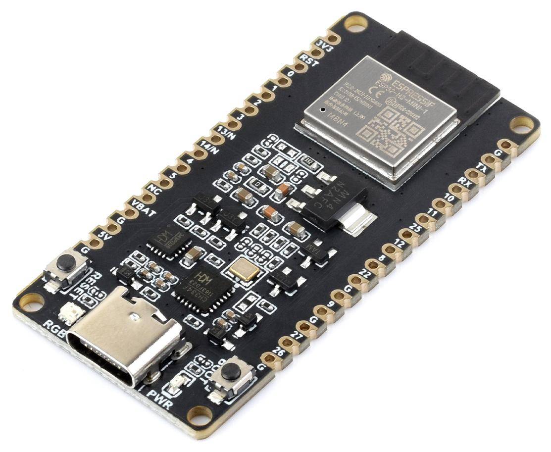 Waveshare ESP32-H2-DEV-KIT-N4, RISC-V 32-bit, 96MHz, Matter/Thread, BT5, Zigbee, USB-C, ohne Header