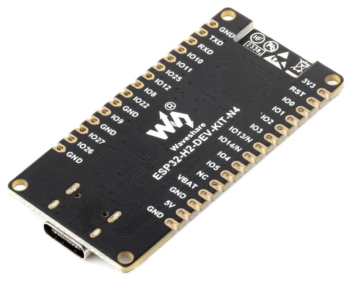 Waveshare ESP32-H2-DEV-KIT-N4, RISC-V 32-bit, 96MHz, Matter/Thread, BT5, Zigbee, USB-C, ohne Header