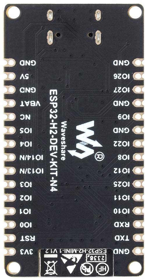 Waveshare ESP32-H2-DEV-KIT-N4, RISC-V 32-bit, 96MHz, Matter/Thread, BT5, Zigbee, USB-C, ohne Header