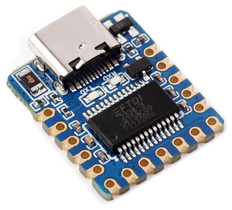 Waveshare USB-zu-UART (TTL) Mini-Kommunikationsmodul, FT232RNL, 300bps-3Mbps, USB Type-C