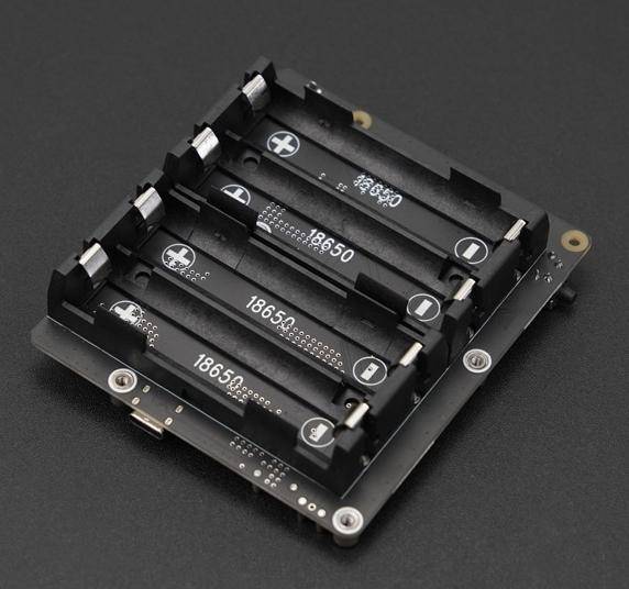 DFRobot 18650 Batterie UPS HAT für Raspberry Pi 5 , 5.1V / 5A, 3A Quick Charge, I2C, 95% Effizienz