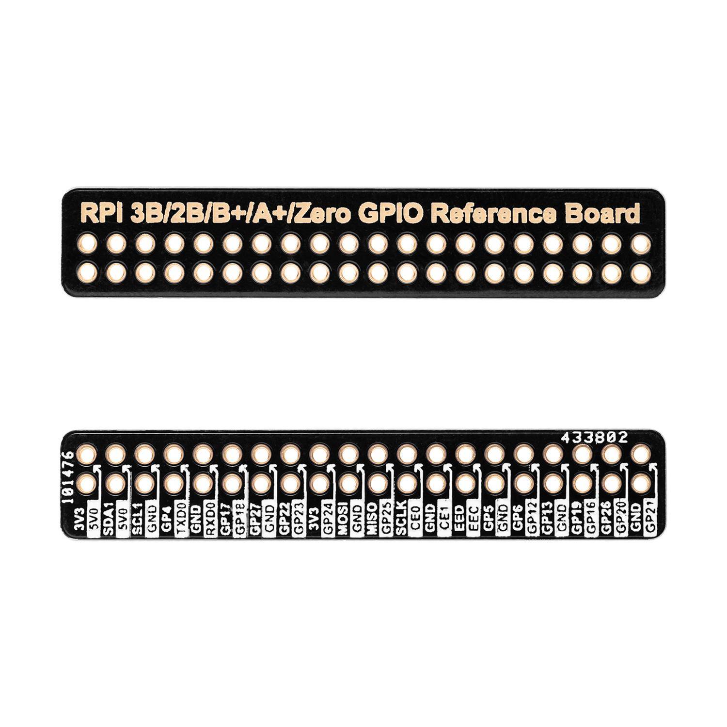 BerryBase Raspberry Pi GPIO Beschriftungsboard für Modell 5/4B/3B/2B/B+/A+/Zero, 2 x 20 GPIO Pins