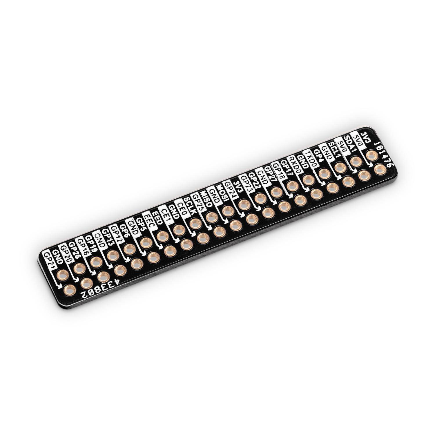 BerryBase Raspberry Pi GPIO Beschriftungsboard für Modell 5/4B/3B/2B/B+/A+/Zero, 2 x 20 GPIO Pins