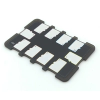 microSD Kartenhalter, 10 Steckplätze, Rückseite nummeriert/beschriftbar, ABS Kunststoff, schwarz microSD Kartenhalter, 10 Steckplätze, Rückseite nummeriert/beschriftbar, ABS Kunststoff, schwarz