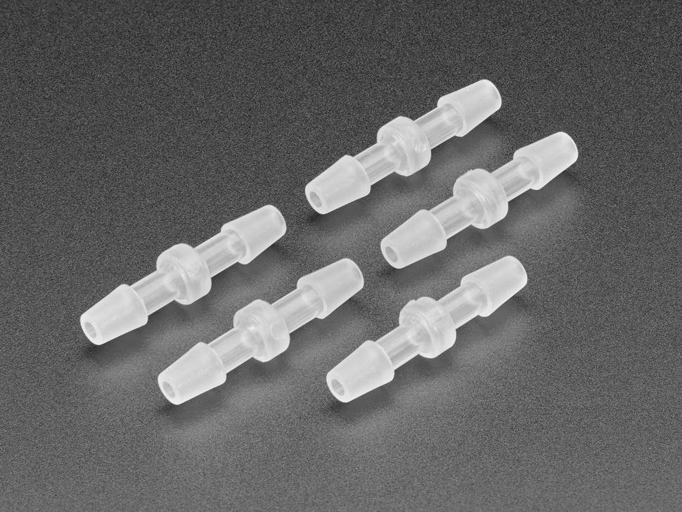 Adafruit Verbinder für Silikonschläuche, 4mm Außendurchmesser, für 2-3mm Schläuche, 5er-Pack