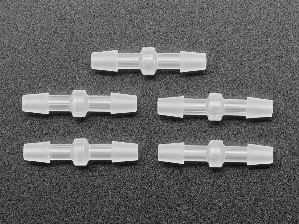 Adafruit Verbinder für Silikonschläuche, 4mm Außendurchmesser, für 2-3mm Schläuche, 5er-Pack