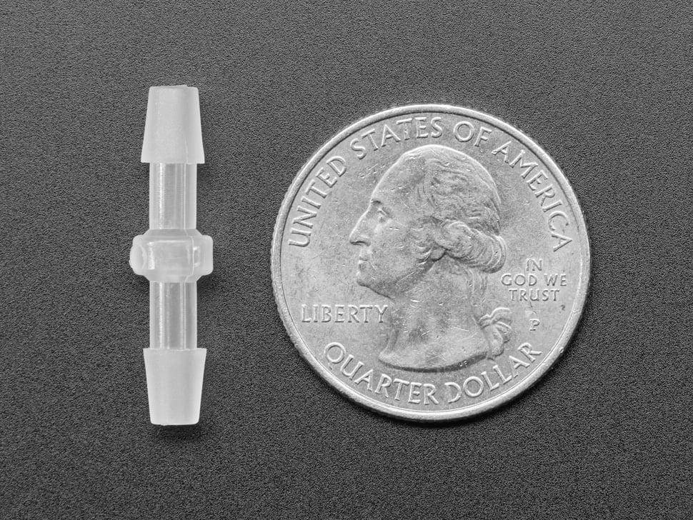 Adafruit Verbinder für Silikonschläuche, 4mm Außendurchmesser, für 2-3mm Schläuche, 5er-Pack