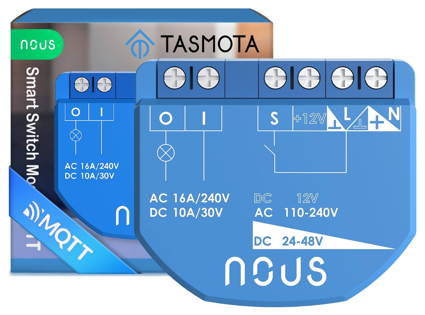 Nous B1T WiFi Tasmota Switch Module, ESP32, MATTER Unterstützung, MQTT, 1 Kanal, keine PM