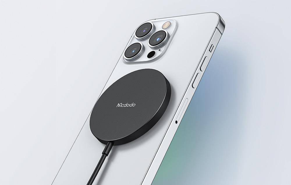 Mcdodo CH-340 Magnetic Wireless Charger, magnetisches Ladegerät für iPhone, MagSafe, 15W, schwarz