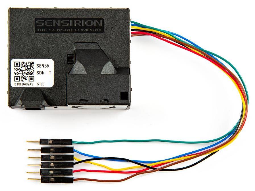 Sensirion Umweltparameter Sensor, Partikel VOC, Feuchtigkeits- und Temperatursensor, SEN55, I2C