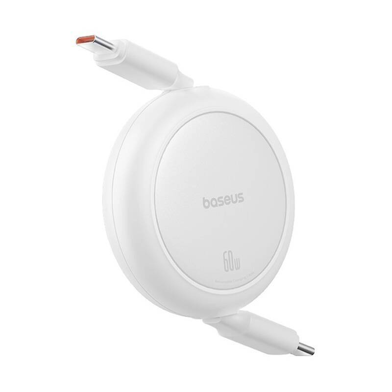 Baseus Free2Pull Mini, einziehbares Kabel, USB-C - USB-C, 60W PD, 1m, weiß