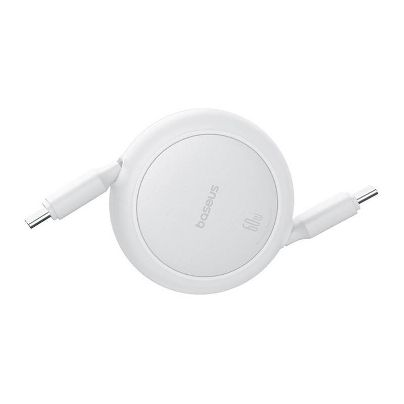 Baseus Free2Pull Mini, einziehbares Kabel, USB-C - USB-C, 60W PD, 1m, weiß