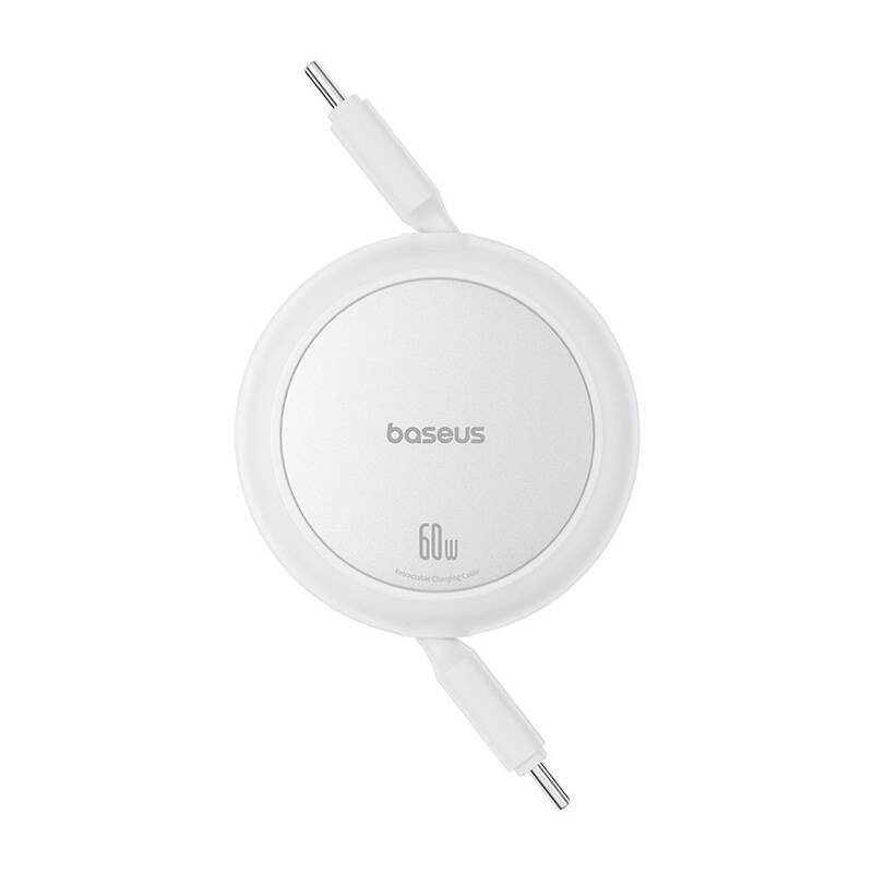 Baseus Free2Pull Mini, einziehbares Kabel, USB-C - USB-C, 60W PD, 1m, weiß