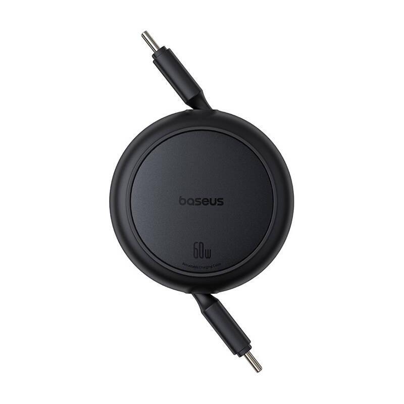 Baseus Free2Pull Mini, einziehbares Kabel, USB-C - USB-C, 60W PD, 1m, schwarz