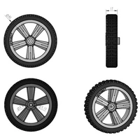 DFRobot D80mm Silikonrad einzeln, kompatibel mit TT Geared DC Motoren, hochwertige ABS-Radnabe DFRobot D80mm Silikonrad einzeln, kompatibel mit TT Geared DC Motoren, hochwertige ABS-Radnabe