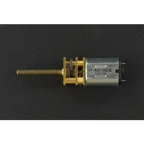 DFRobot Micro Metal DC Geared Motor, 98RPM, 1:150, M3x20mm Gewindestange, 550gcm Drehmoment, 6V DFRobot Micro Metal DC Geared Motor, 98RPM, 1:150, M3x20mm Gewindestange, 550gcm Drehmoment, 6V