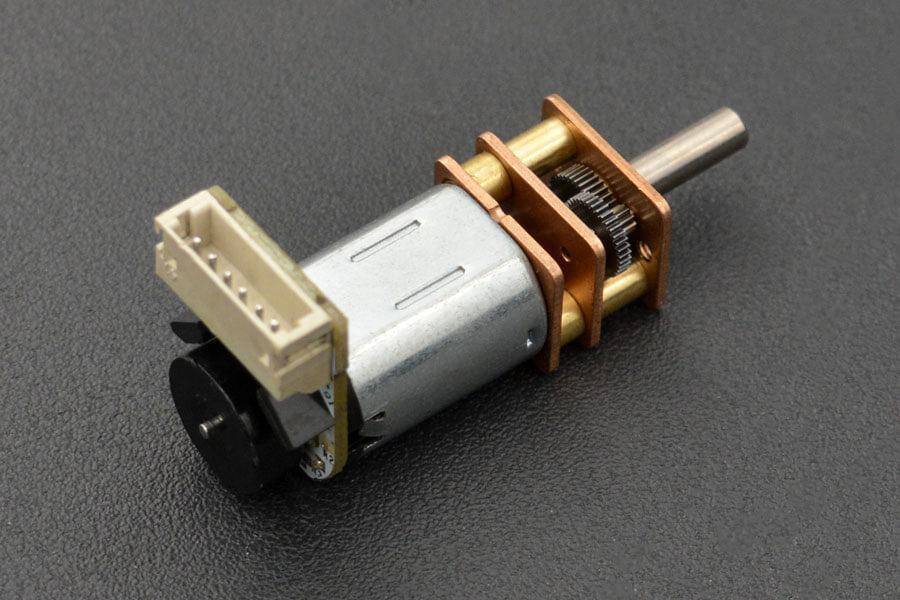 DFRobot Micro Metal Geared Motor mit Encoder, 310RPM, 50:1, 0.35kgcm, 60mA Leerlaufstrom, 6V