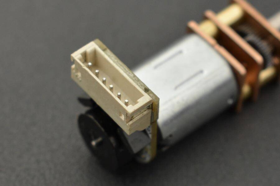DFRobot Micro Metal Geared Motor mit Encoder, 52RPM, 298:1, 2kgcm Drehmoment, 60mA Leerlaufstrom, 6V